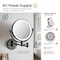 Kibi Circular LED Wall Mount Magnifying Make Up Mirror - Matte Black KMM101MB - alternate 8
